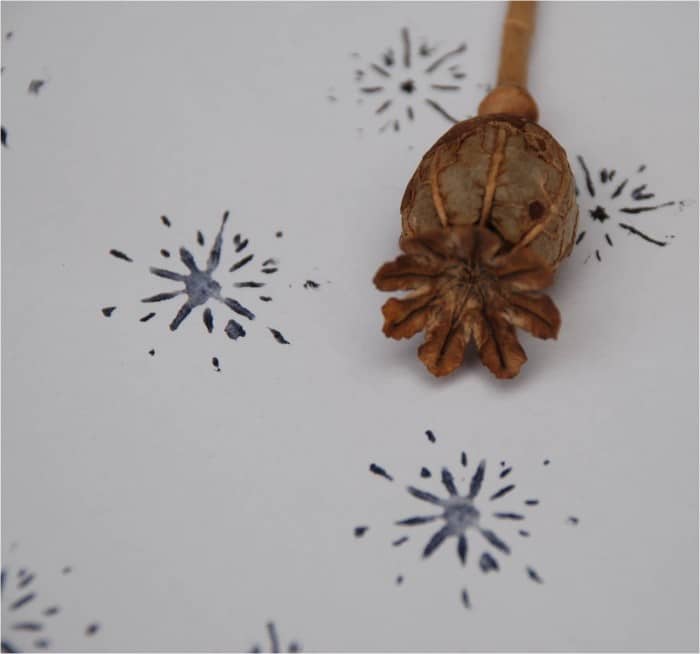 0 poppy snowflake stamp ink
