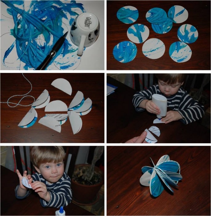 making paper baubles