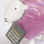 herdybank moneybox  fine bone china  hot pink  herdy