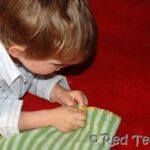 blanket stitch with children