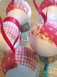fabric baubles christmas