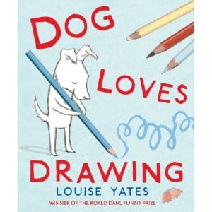 dog loves drawing