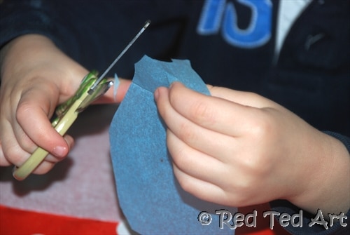 four seasons tissue paper craft