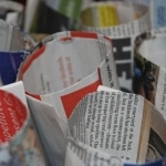 spring crafts newspaper pots