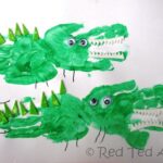 handprint crafts crocodile