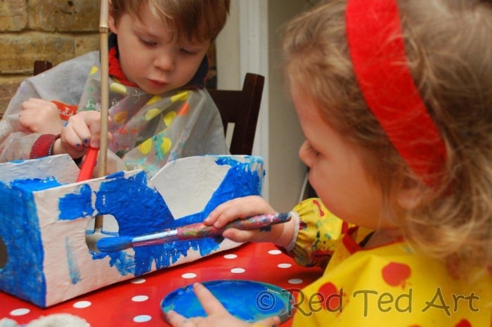 make your own cardboard boat - Red Ted Art's Blog : Red Ted Art's Blog