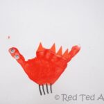 handprint crafts d for dinosaur