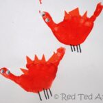 handprint crafts dinosaur