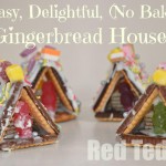 Gingerbread Houses, easy, delightful and no bake. Yay! via www.redtedart.com