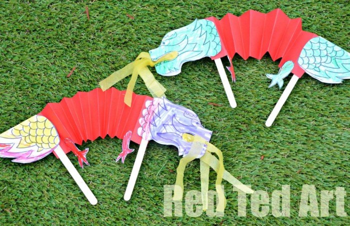 DIY Chinese Dragon Puppets