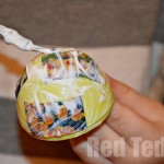 Decoupage eggs for kids