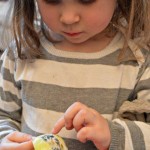 Decoupage plastic eggs
