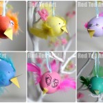 Egg decorating feathered birds