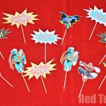superhero cupcake cut outs