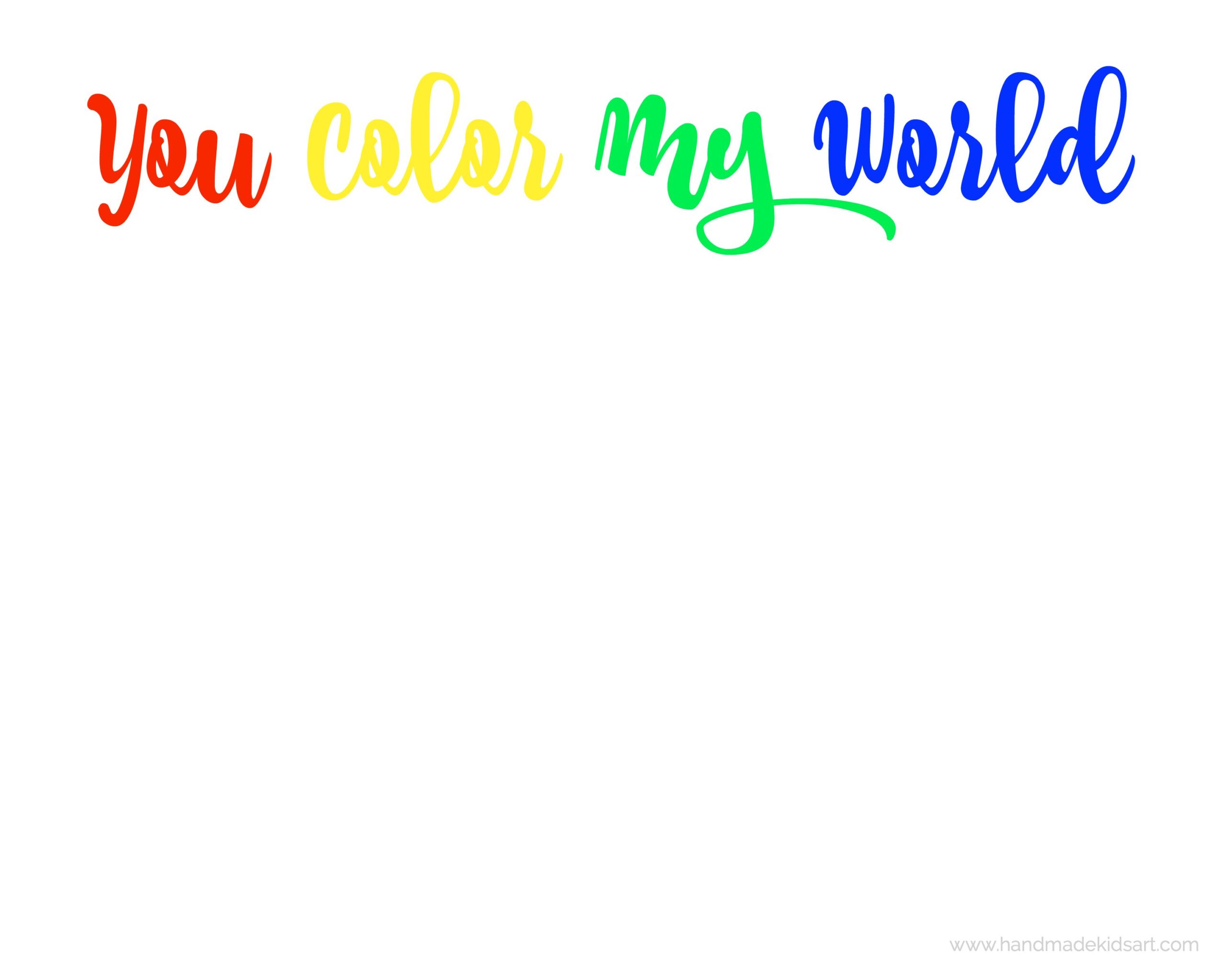 you color my world printable Red Ted Art's Blog