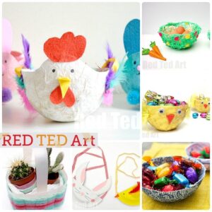 Easter Baskets for Kids to Make - cute, easy and fun. Lots of great different ideas to choose from