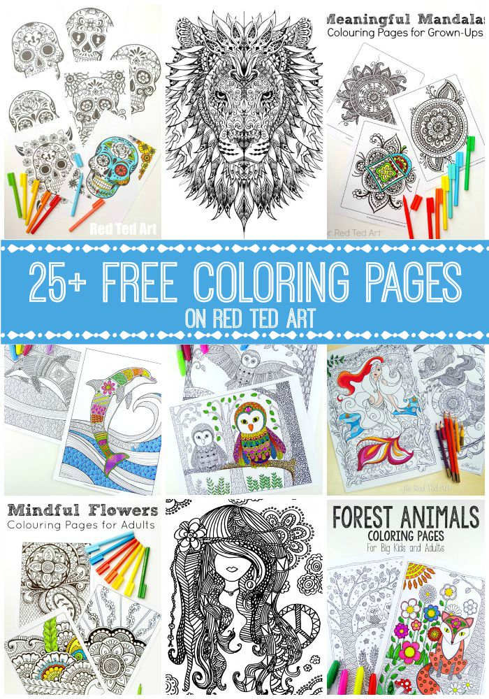 Free Printable Adult Coloring Pages for Fall - Red Ted Art ...
