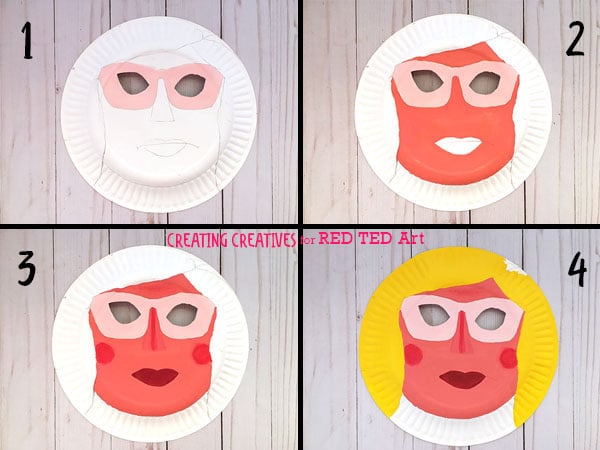 Summer Paper Plate Masks Red Ted Art Make Crafting With Kids Easy Fun