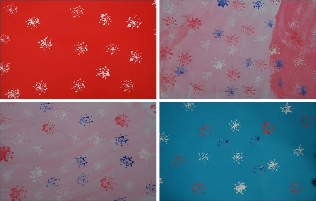 2 snowflake prints