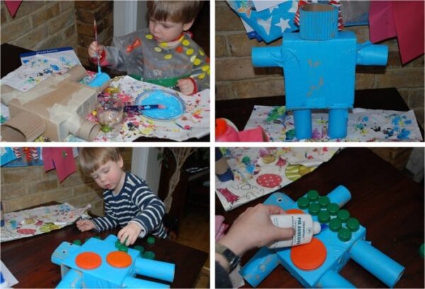 Junk Modelling Robots for Preschoolers - Red Ted Art - Kids Crafts
