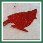 Bird Glitter Red