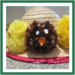 Pom pom easter hat