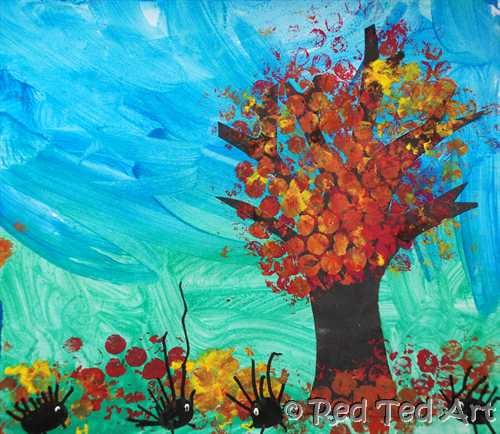 Kids Crafts: 4 Seasons - Autumn - Red Ted Art - Make crafting with kids  easy & fun