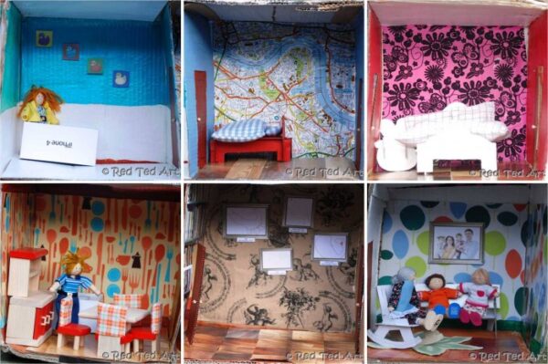 How to... Make A Cardboard Dolls House - Red Ted Art - Kids Crafts