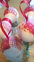 fabric baubles christmas
