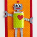 valentines robot card valentines robot card