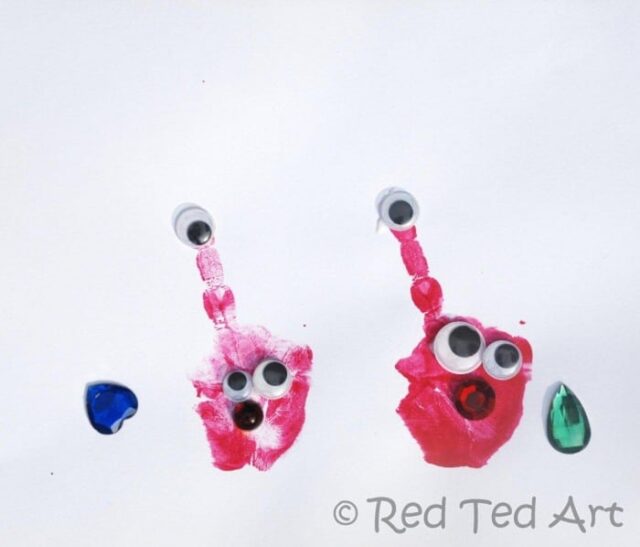Handprint Alphabet - A for Alien - Red Ted Art - Kids Crafts