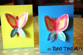 Quick Craft: Butterfly Cards - Red Ted Art - Make crafting with kids ...