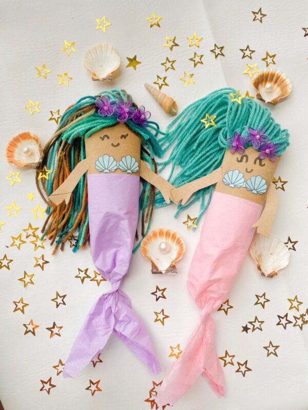 toilet paper roll mermaids