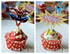 Superhero Cupcake Toppers - Free Printables