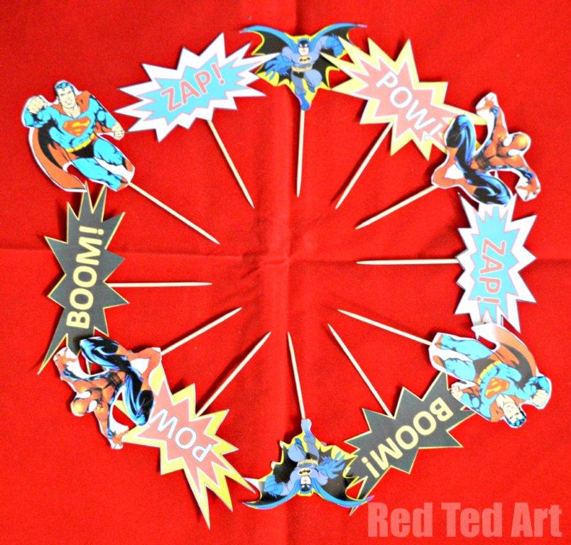 super hero cupcakes