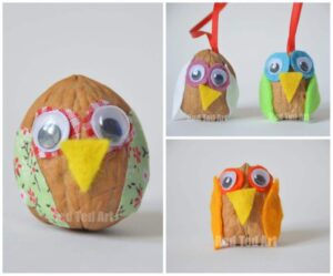 Walnut Owls Craft Idea
