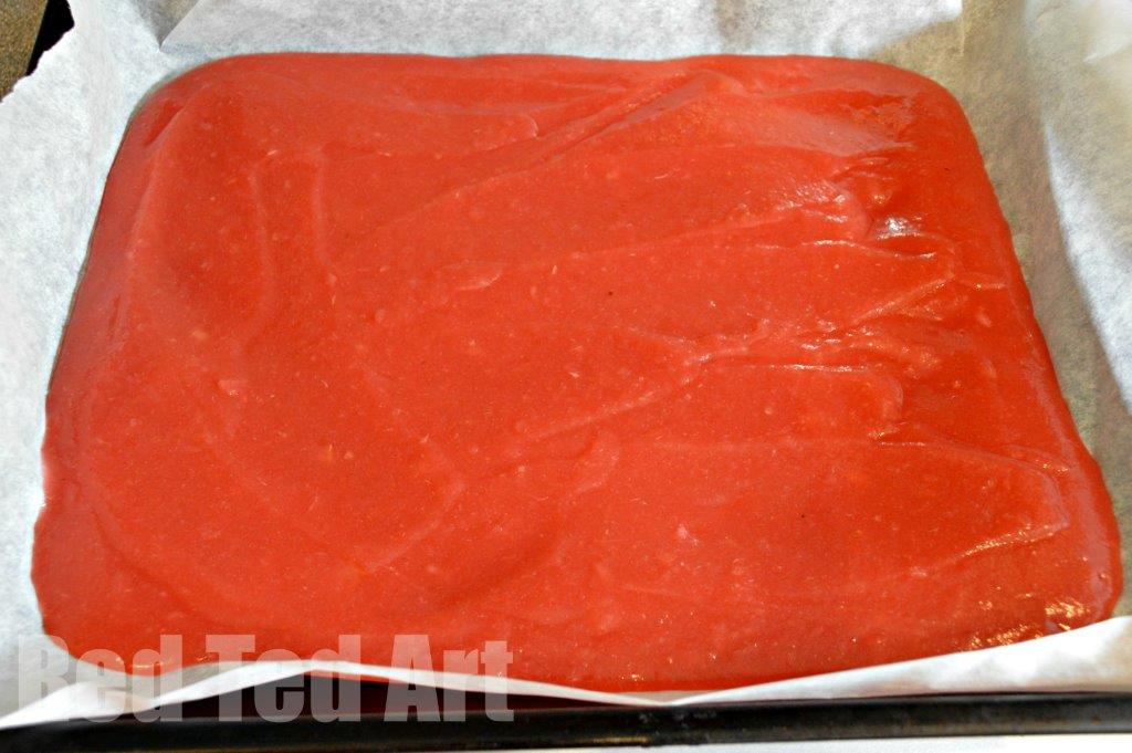 Fruit Leather - Bake at low heat in oven