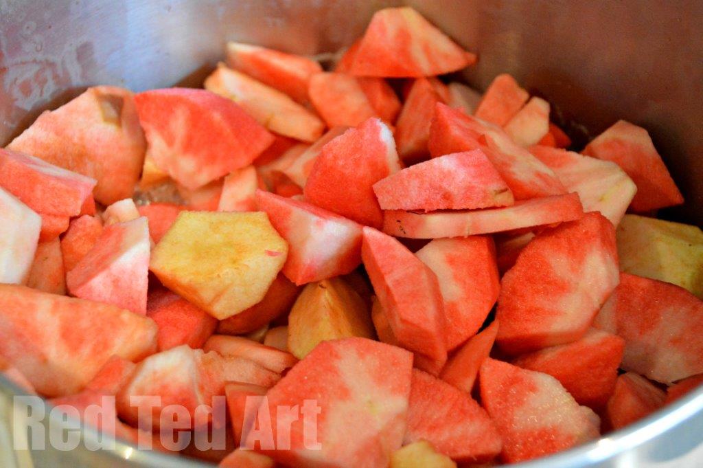 How To Make Fruit Leather - chop the fruit