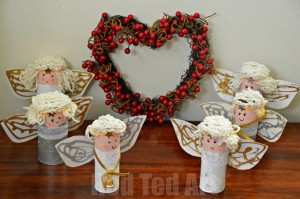 Toilet paper roll angel craft for preschool
