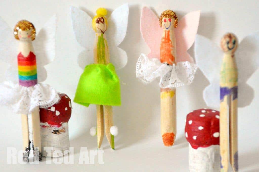 Rainbow Fairy Dolly Pegs Red Ted Art Kids Crafts Rainbow Fairy Dolly Pegs Red Ted Art Kids Crafts