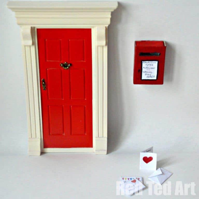 Matchbox Postbox Craft & Envelop Printable. Fairy (Matchbox) Postbox & Free Printable Envelopes - Learn how to make these super cute Fairy Postboxes and Envelops. Complete with free mini envelop printable. Just so cute! #fairies #smallthings #miniature #postbox #elves #printables