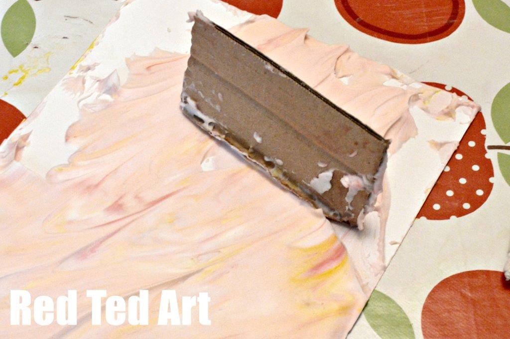 Shaving Foam Marbling Cards