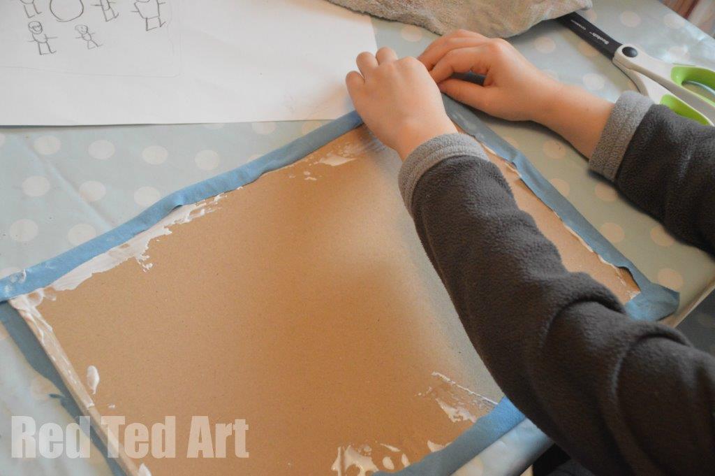 Textile Art for Kids - Janet Bolton - Applying the background