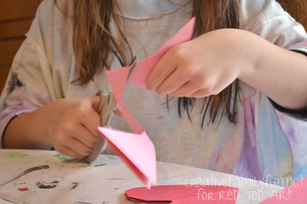 Valentine's Day Decorating Ideas - heart bunting cutting