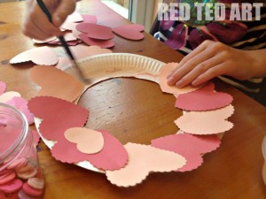 Valentines Heart collage wreath