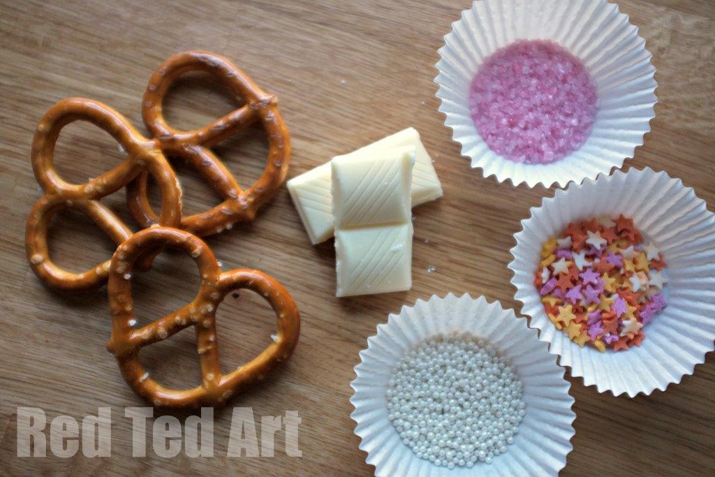 Valentine's Treats - Chocolate Pretzels - Ingredients