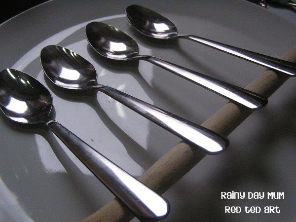 Chocolate Spoons How To - balancing-spoons