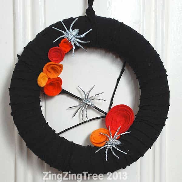 how to make a tshirt yarn wreath
