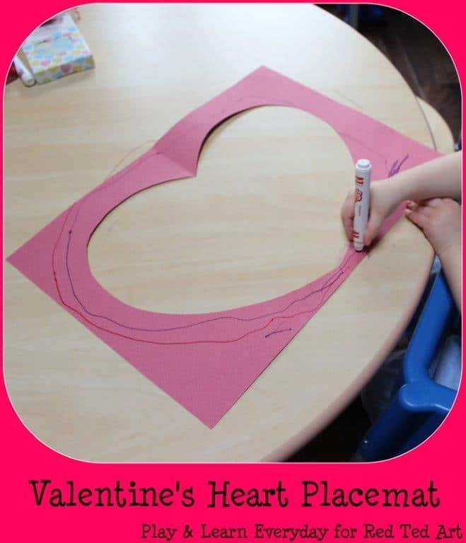 Valentine S Decoration Contact Paper Placemat Red Ted Art Make Crafting With Kids Easy Fun