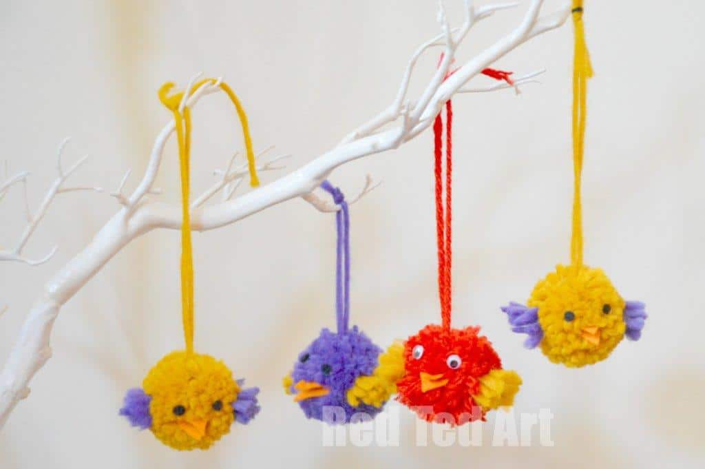pom pom birds craft